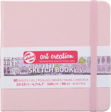 Talens art creation carnet de croquis, rose pastel, ft 12 x 12 cm