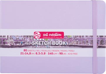 Talens art creation carnet de croquis, violet pastel, ft 21 x 15 cm