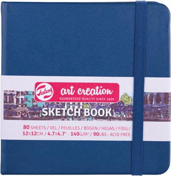 Talens art creation carnet de croquis, bleu marine, ft 12 x 12 cm