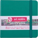 Talens art creation carnet de croquis, vert forêt, ft 12 x 12 cm