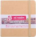 Talens art creation cahier de croquis, couverture kraft, ft 12 x 12 cm