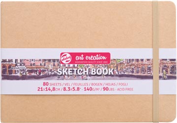 Talens art creation cahier de croquis, couverture kraft, ft 21 x 15 cm