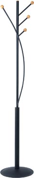 Maul porte-manteaux aura, hauteur 180cm, 4 patéres, noir ral9004