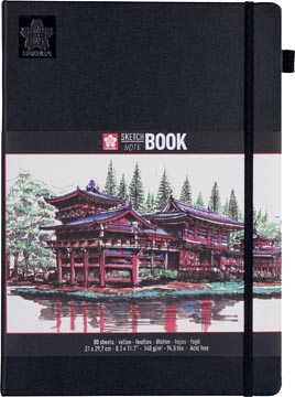 Sakura carnet de croquis, 80 pages, 140 g/m², ft a4, papier blanc