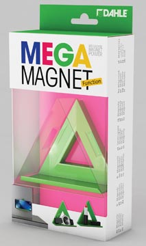 Dahle mega magnet delta, aimant néodyme, triangulaire, vert