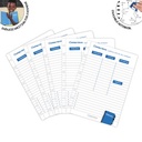Correctbook a5 set avec planning hebdomadaire, 10 pages (5 feuilles), effaçable / réutilisable