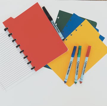 Correctbook intercalaires format a5, 4 onglets en couleurs assorties