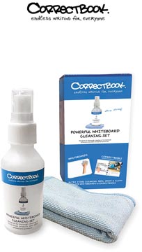 Correctbook kit de nettoyage: spray nettoyant + chiffon microfibre