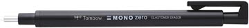 Tombow stylo gomme mono zero avec pointe ronde, rechargeable, noir
