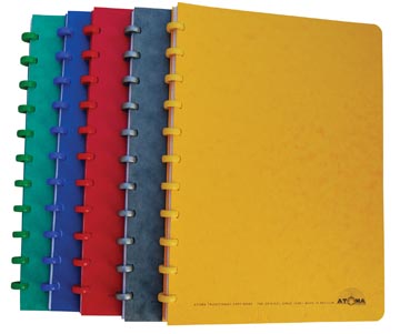 Atoma classic cahier, ft a4, 100 pages, ligné, couleurs assorties