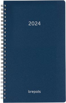 Brepols agenda breform polyprop 6 langues, bleu