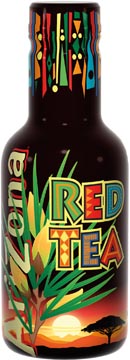 Arizona thé froid rooibos red tea, bouteille de 500 ml, paquet de 6 pièces