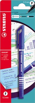 Stabilo sensor fineliner, 0,3 mm, bleu, sous blister