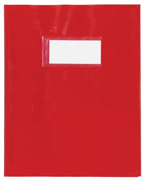 Protège-cahier, ft 16,5 x 21 cm, en plastic de 120 micron, rouge