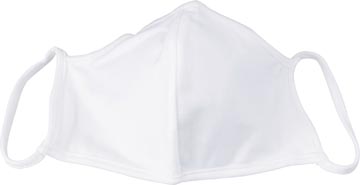 Masque lavable, blanc uni, taille: enfants, paquet de 5 pièces