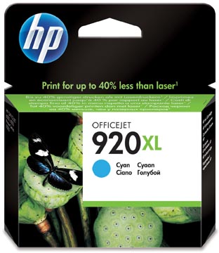 Hp cartouche d'encre 920xl, 700 pages, oem cd972ae, cyan