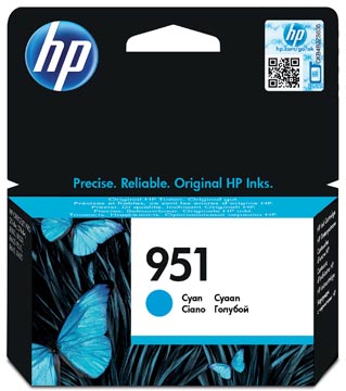 Hp cartouche d'encre 951, 700 pages, oem cn050ae, cyan