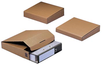 Colompac boîte d'expédition pour classeurs cp058, ft 32,2 x 29,5 x 5 cm, brun
