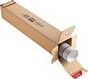 Colompac tube postal rectangulaire, ft 430 x 108 x 108 mm, brun