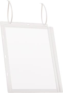 Durable pochette d'affichage imperméable à l'eau, avec attache-câbles, ft a4, paquet de 5 pièces