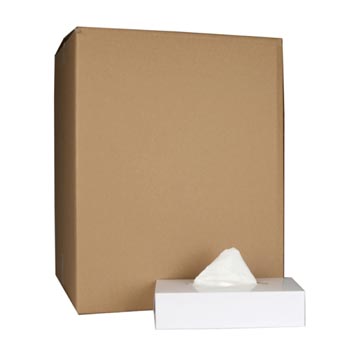 Tissues pour le visage, 2 plis, 100 tissues par boîtes, paquet de 36 boîtes