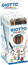 Giotto stilnovo skin tones crayons de couleurs, en pochette étui cartonné de 12 pièces