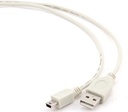 Gembird cablexpert câble de charge et synchronisation, usb 2.0/mini usb, 1 m, blanc
