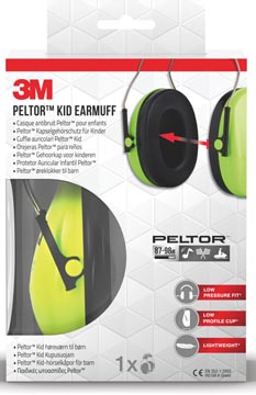 3m casque antibrui peltor kid, vert