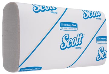 Scott essuie-mains en papier slimfold, plié en m, 1 pli, 110 feuilles, paquet de 16 pièces