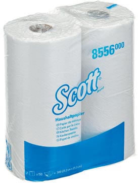 Scott comfort rouleau d'essuie-tout, 2 plis, 150 feuilles, paquet de 2 rouleaux