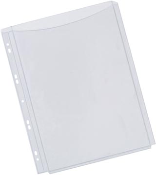 Q-connect pochette perforée a4 perforation 11 trous pp transparent paquet de 5 pièces