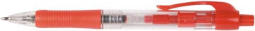 Q-connect stylo bille, rétractable, 0,7 mm, pointe moyenne, rouge