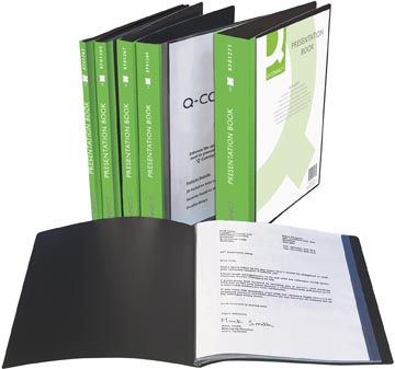 Q-connect protège-documents personnalisable  a4 60 pochettes noir