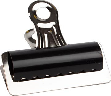 Q-connect clip bulldog, noir, 75 mm, boîte de 10 pièces