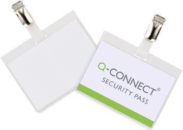 Q-connect badge avec clip 90 x 60 mm