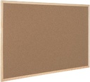 Q-connect tableau en liège avec cadre en bois 40 x 30 cm