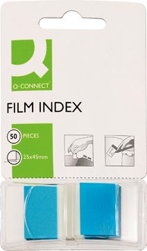 Q-connect index, ft 25 x 45 mm, 50 onglets, bleu