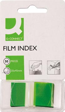 Q-connect index, ft 25 x 45 mm, 50 onglets, vert