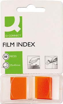 Q-connect index, ft 25 x 45 mm, 50 onglets, orange