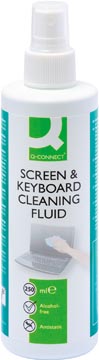 Q-connect liquide de nettoyage pour écran et clavier, aérosol de 250 ml