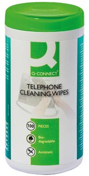 Q-connect lingettes pour téléphones de 100 lingettes