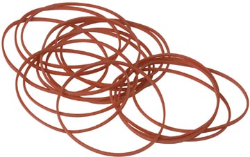 Q-connect élastiques, largeur 1,5 mm, longueur 50 mm, 100g, rouge