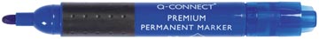 Q-connect marqueur permanent premium, 3 mm, pointe ronde, bleu