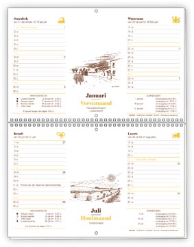 Calendrier mensuel de korenaar 2024