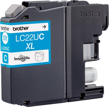 Brother cartouche d'encre, 1.200 pages, oem lc-22uc, cyan