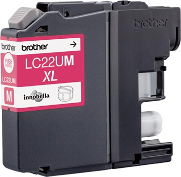 Brother cartouche d'encre, 1.200 pages, oem lc-22um, magenta