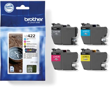 Brother cartouche d'encre, 550 pages, oem lc-422val, 4 couleurs