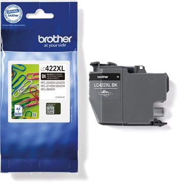 Brother cartouche d'encre, 3.000 pages, oem lc-422xlbk, noir