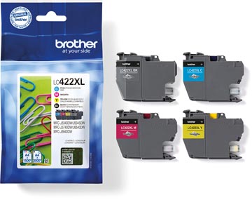 Brother cartouche d'encre, 1.500 - 3.000 pages, oem lc-422xlval, 4 couleurs