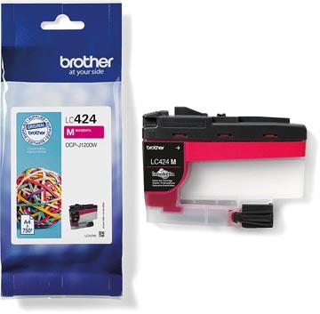 Brother cartouche d'encre, 750 pages, oem lc-424m, magenta